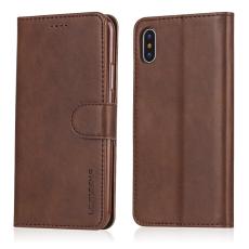 LC.imeeke - LC.IMEEKE Wallet Stand Mobilskal KonstL&auml;der - Brun f&ouml;r iPhone X/10