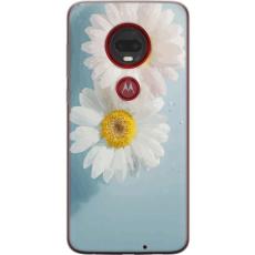 iSecrets - Genomskinligt Skal kompatibel med Motorola Moto G7 Plus med Sommarblommor