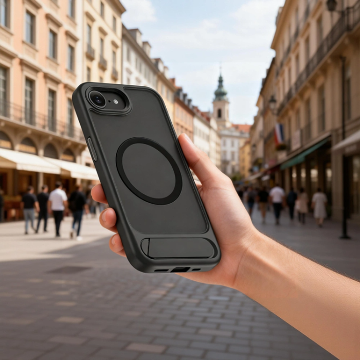 Tech-Protect - Tech-Protect Mobilskal För iPhone 16e/17e Magsafe Magrack - Matt Svart