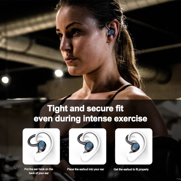 A-One Brand - Vattentäta TWS Trådlösa Hörlurar Bluetooth 5.1 Sports In-ear Sports Q25