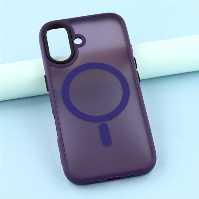 A-One Brand - iPhone 17 Mobilskal MagSafe Skin Touch - Mörklila
