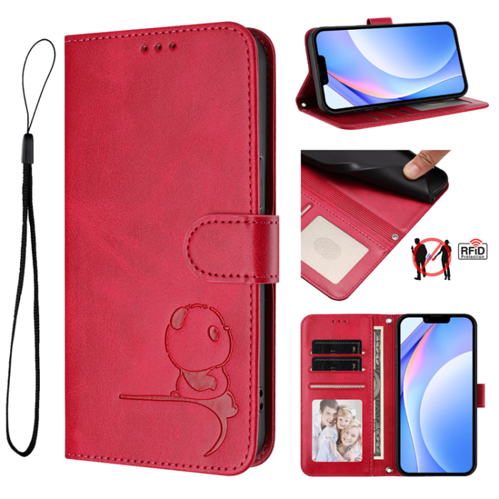 A-One Brand - OnePlus 15 Konstläder Plånboksfodral Panda Imprint RFID-Skydd