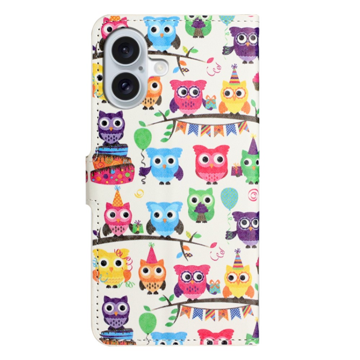 A-One Brand - iPhone 17 Plånboksfodral Pattern Print - Ugglor klistermärke