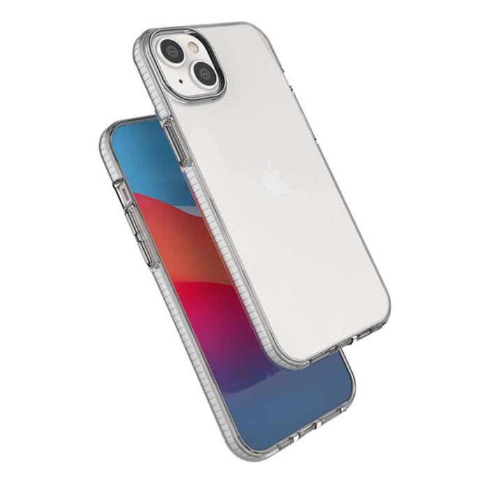 OEM - iPhone 14 Plus Skal Spring Silicone med Ram - Ljusblå