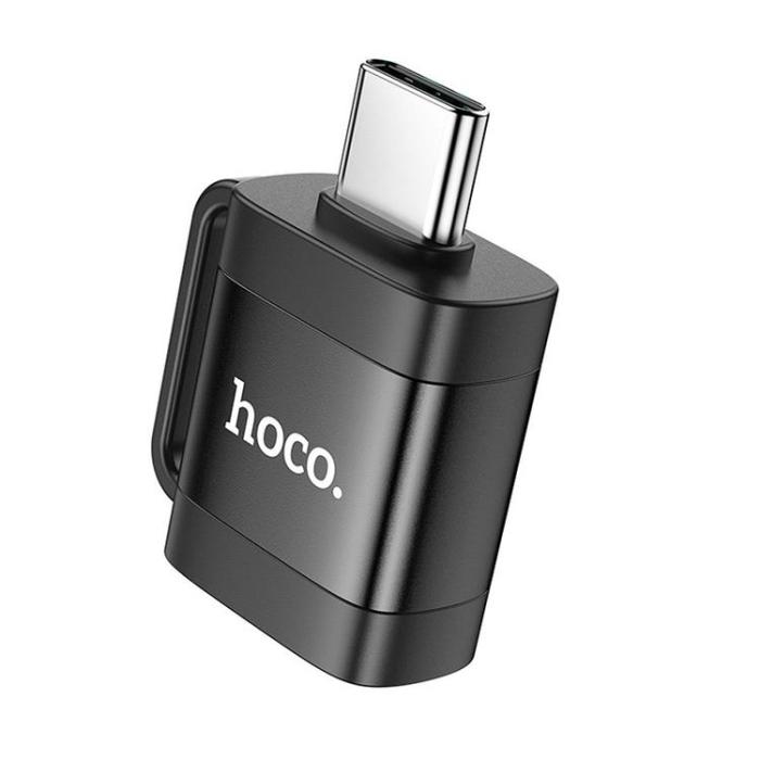 Hoco - Hoco Adapter OTG USB-C Till USB-A 3A UA31C - Svart