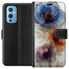 Gustaf - Pl&aring;nboksfodral till OnePlus 9 med Silkesblommor