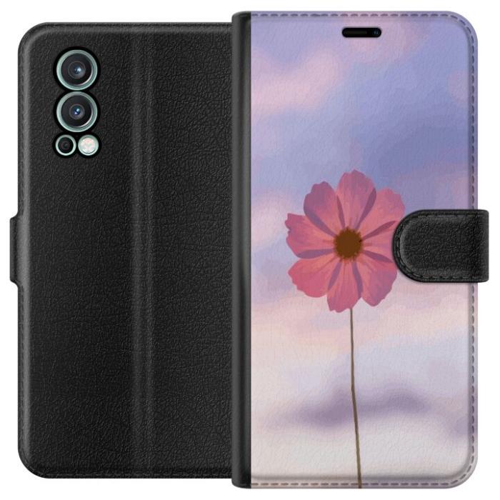 iSecrets - Plånboksfodral till OnePlus Nord 2 5G med Rosa blomma