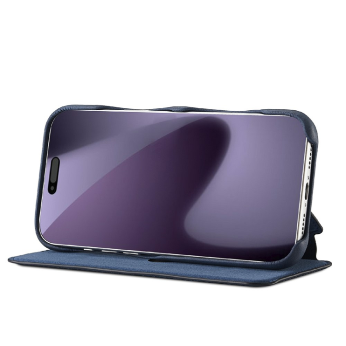 LC.imeeke - LC.IMEEKE iPhone 17 Pro Mobilfodral Korthållare Stativ - Blå