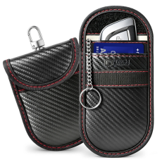 Tech-Protect - Tech-Protect RFID-blockerande nyckelfodral f&ouml;r keyless bilnyckel - Svart/R&ouml;d