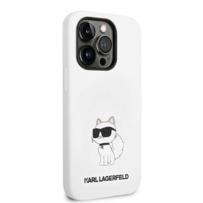 KARL LAGERFELD - Karl Lagerfeld Magsafe iPhone 14 Pro Max Skal Choupette Silicone - Vit