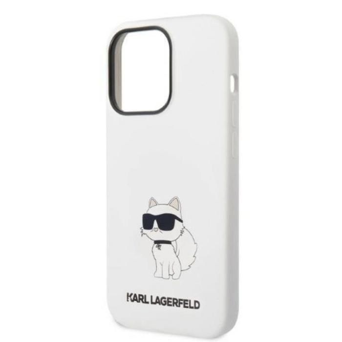 KARL LAGERFELD - Karl Lagerfeld Magsafe iPhone 14 Pro Max Skal Choupette Silicone - Vit