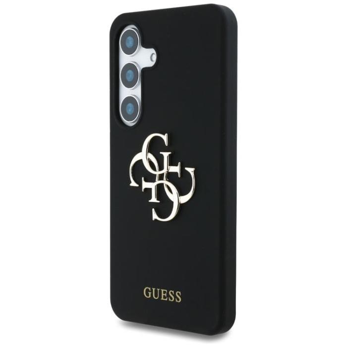 Guess - Guess Galaxy S25 Mobilskal Silikon Big 4G Bottom Script - Svart