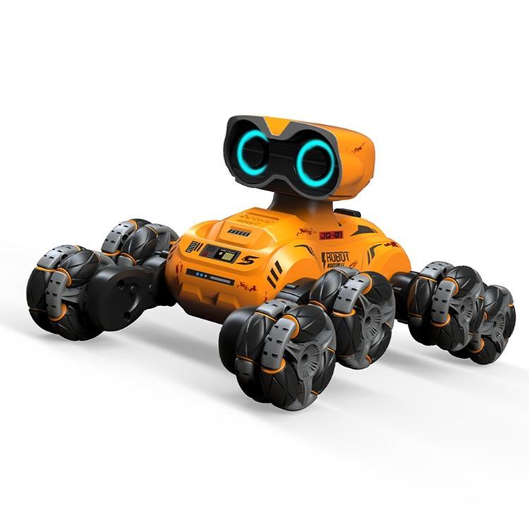 8 Hjuls Stunt Robot RC Bil med LED-ljus Musik för Barn (Ålder 4+) YT6639 - Gul | 264 | AlltMobil