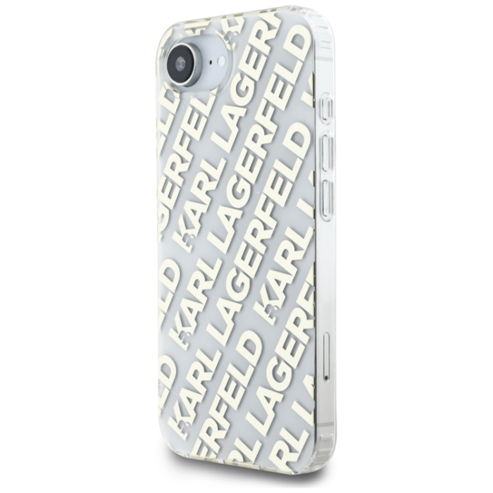 KARL LAGERFELD - Karl Lagerfeld iPhone 16e Mobilskal Repeat Logo - Guld