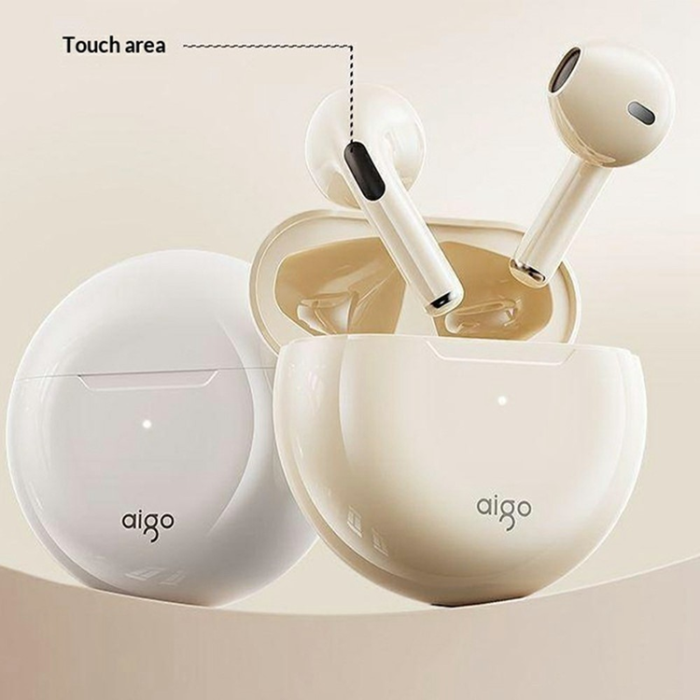A-One Brand - AIGO TWS Trådlösa Bluetooth-Hörlurar Semi-In-Ear Smart Touch TJ07