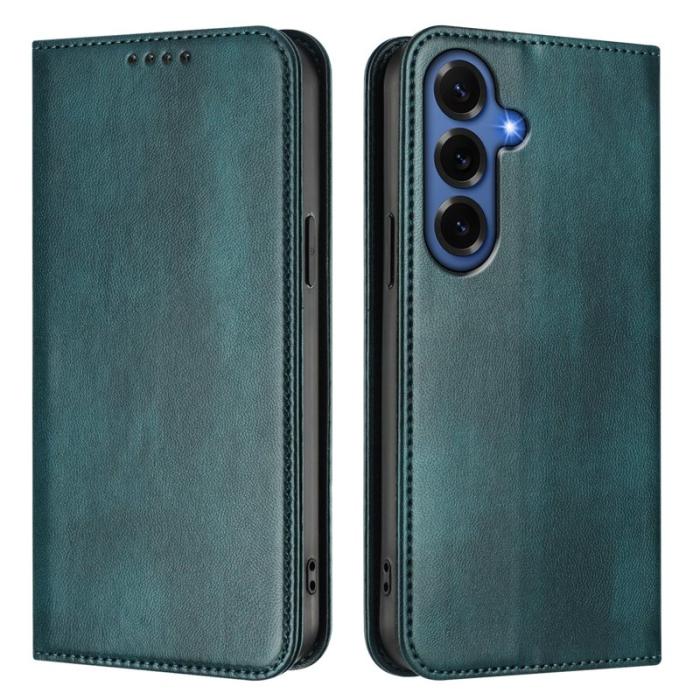 OEM - Samsung Galaxy S26+ Plånboksfodral Konstläder RFID Skydd - Grön
