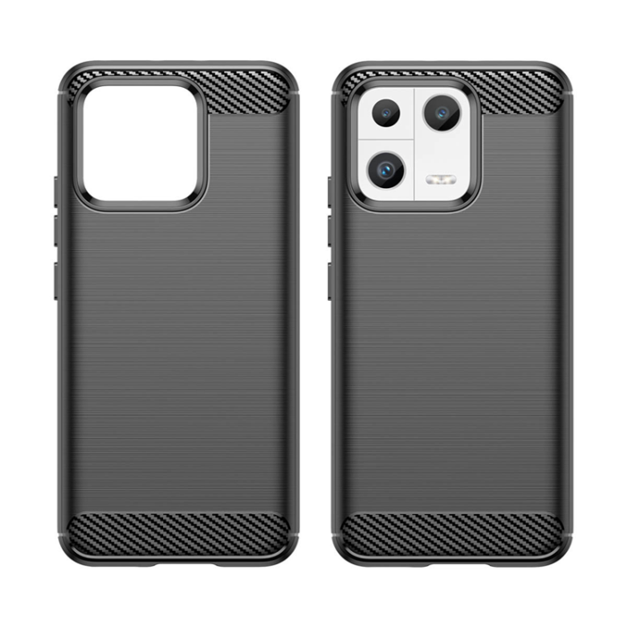 UTGATT - Xiaomi 13 Skal Carbon Silicone Flexible - Svart