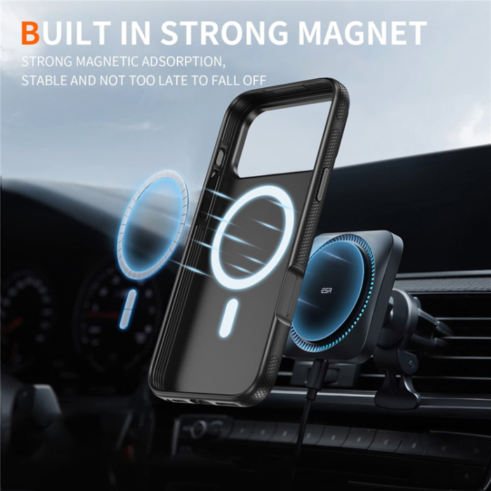 A-One Brand - iPhone 17 Pro Max Mobilskal MagSafe PC + TPU Shockproof - Svart
