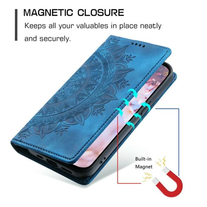 OEM - Mobilskal till Samsung Galaxy S26/S26 Pro Magnetisk Konstläder Mönster Blå