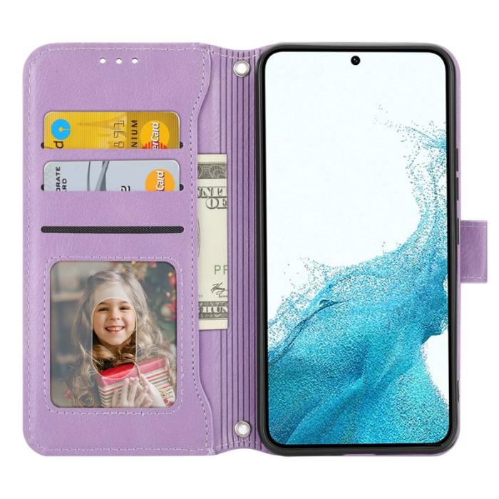 OEM - Mobilskal till Samsung Galaxy S26 Med Dragkedja KonstLäder - Lila