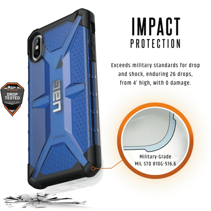 UTGATT4 - UAG iPhone XS Max Plasma Cover - Koboltblå