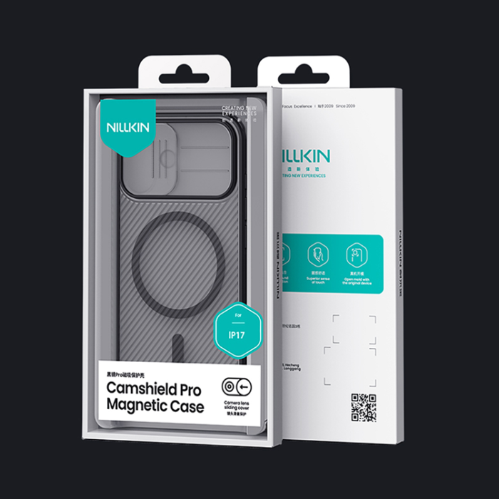 Nillkin - Nillkin iPhone 17 Mobilskal MagSafe CamShield Pro - Transparent Svart