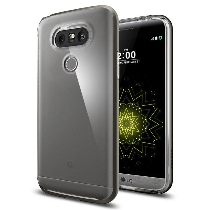 UTGATT5 - SPIGEN Neo Hybrid Crystal Skal till LG G5 - Gunmetal