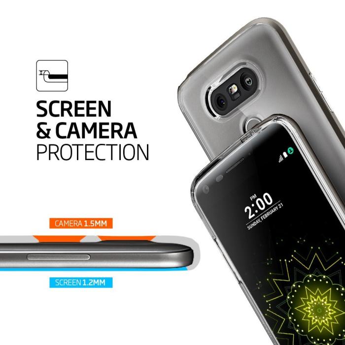 UTGATT5 - SPIGEN Neo Hybrid Crystal Skal till LG G5 - Gunmetal