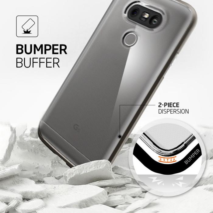 UTGATT5 - SPIGEN Neo Hybrid Crystal Skal till LG G5 - Gunmetal