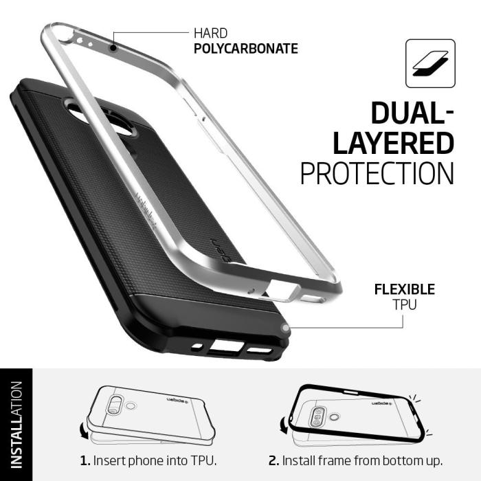 UTGATT5 - SPIGEN Neo Hybrid Skal till LG G5 - Silver