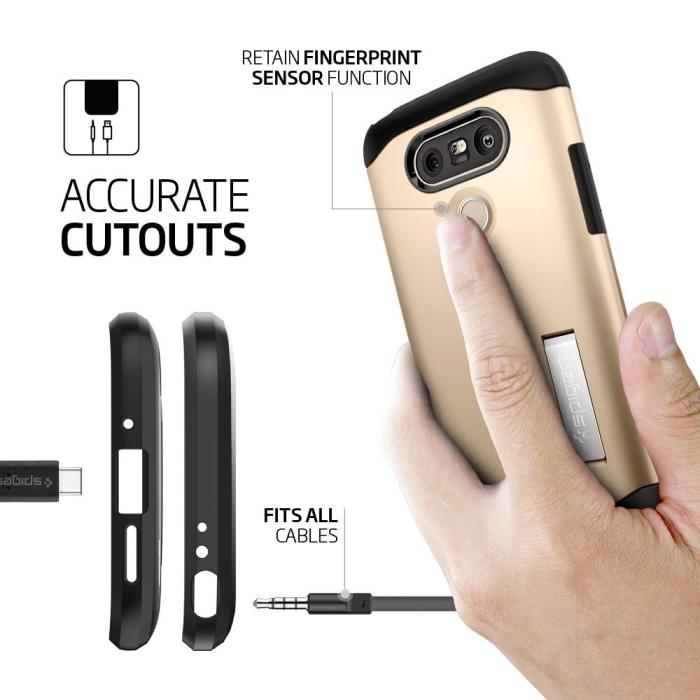 UTGATT5 - SPIGEN Slim Armor Skal till LG G5 - Gold