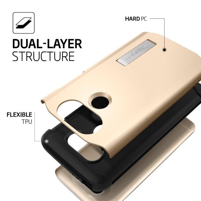 UTGATT5 - SPIGEN Slim Armor Skal till LG G5 - Gold