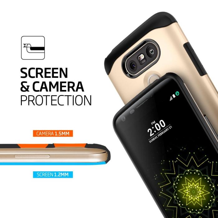 UTGATT5 - SPIGEN Slim Armor Skal till LG G5 - Gold
