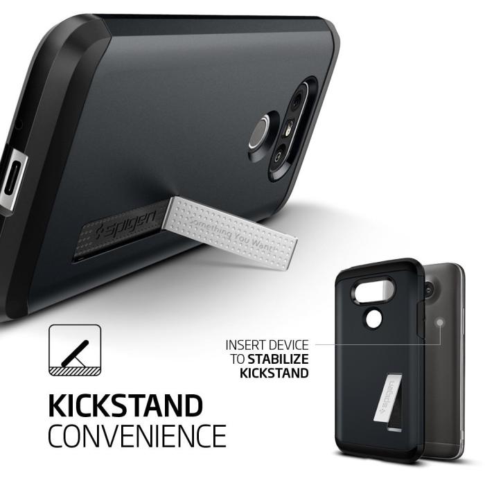 UTGATT5 - SPIGEN Tough Armor Skal till LG G5 - Metal Slate