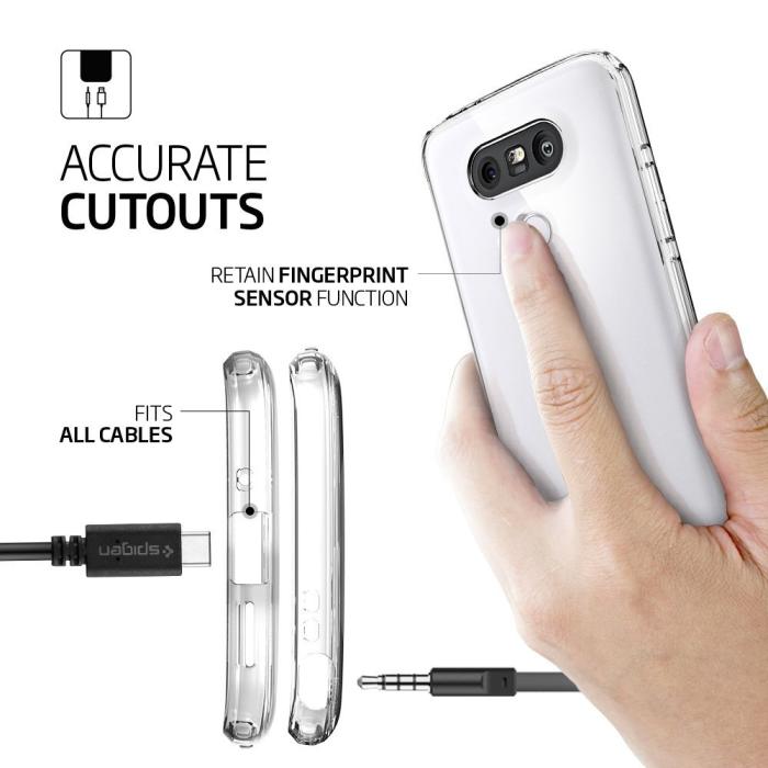 UTGATT5 - SPIGEN Ultra Hybrid Skal till LG G5 - Clear