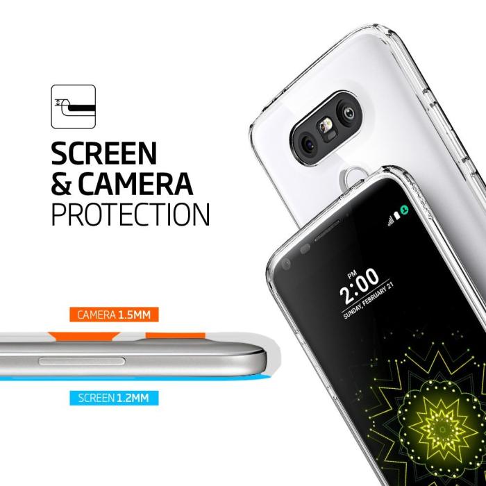 UTGATT5 - SPIGEN Ultra Hybrid Skal till LG G5 - Clear