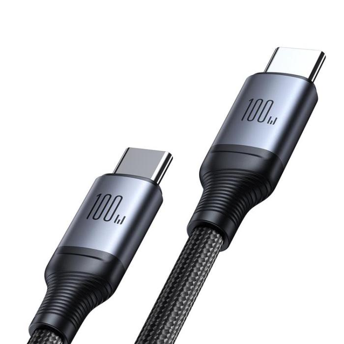 Joyroom - Joyroom 2in1 USB-C till USB-C kabel 100W 1.5m - Svart