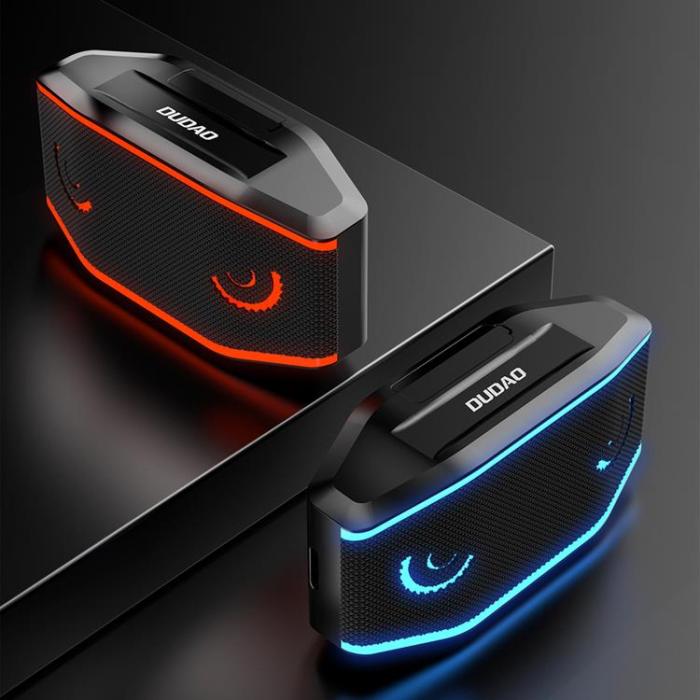 Dudao - Dudao Vattentät IP7 Trådlös Bluetooth 5.0 RGB 5W 1200mAh Högtalare - Svart