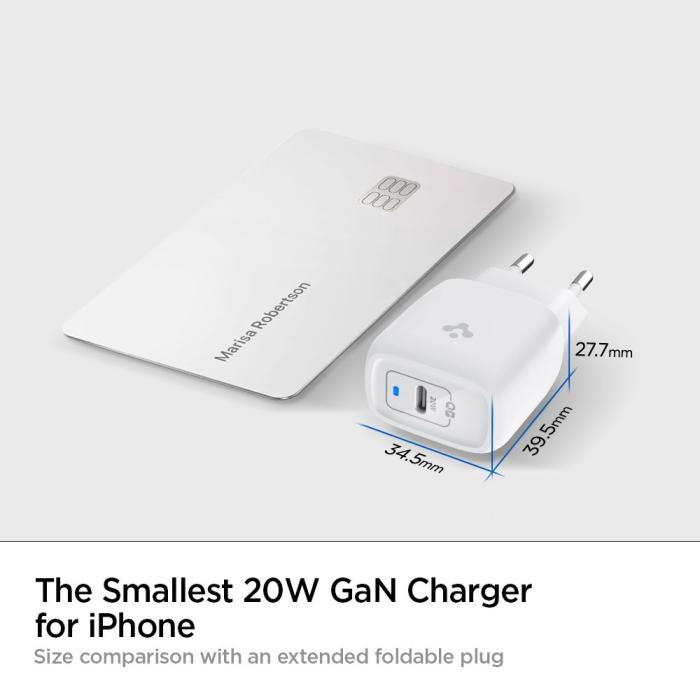 UTGATT1 - Spigen - Powerarc Network Charger 20W/3A - Vit