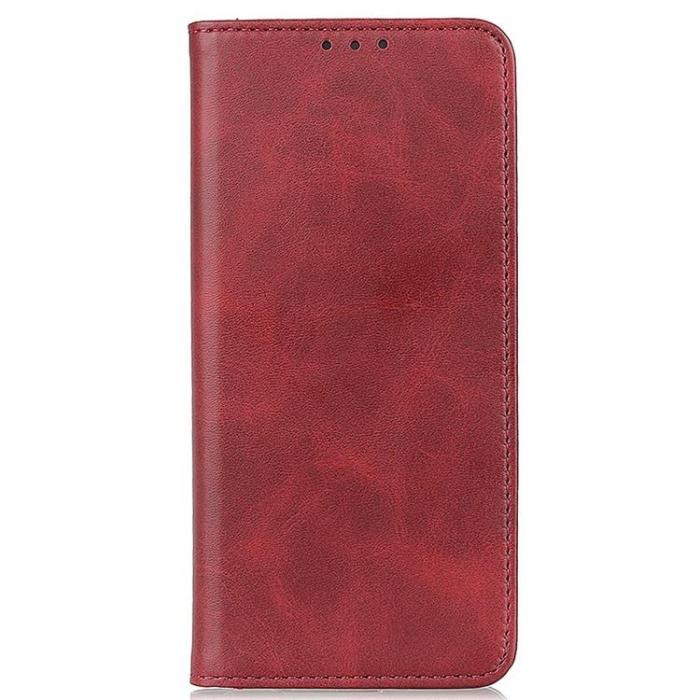A-One Brand - Nothing Phone 1 Plånboksfodral Magnetic Äkta Läder - Röd