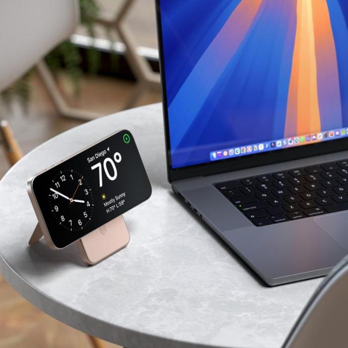 Satechi - Satechi Qi2 MagSafe Powerbank 5000mAh med Stativ - Desert Rose