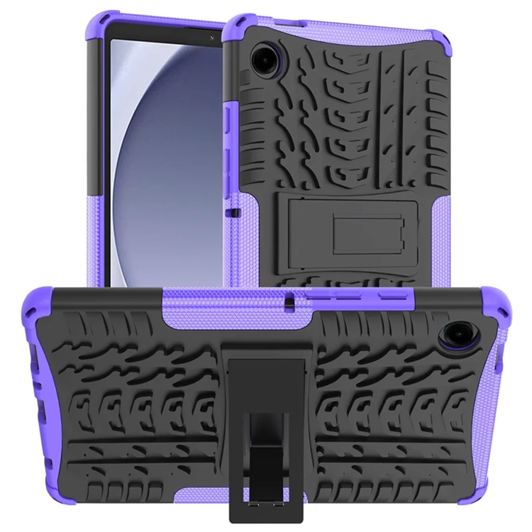 Mobilskal till Galaxy Tab A9 Kickstand Tire Texture - Lila (Lila) | 2353 | AlltMobil