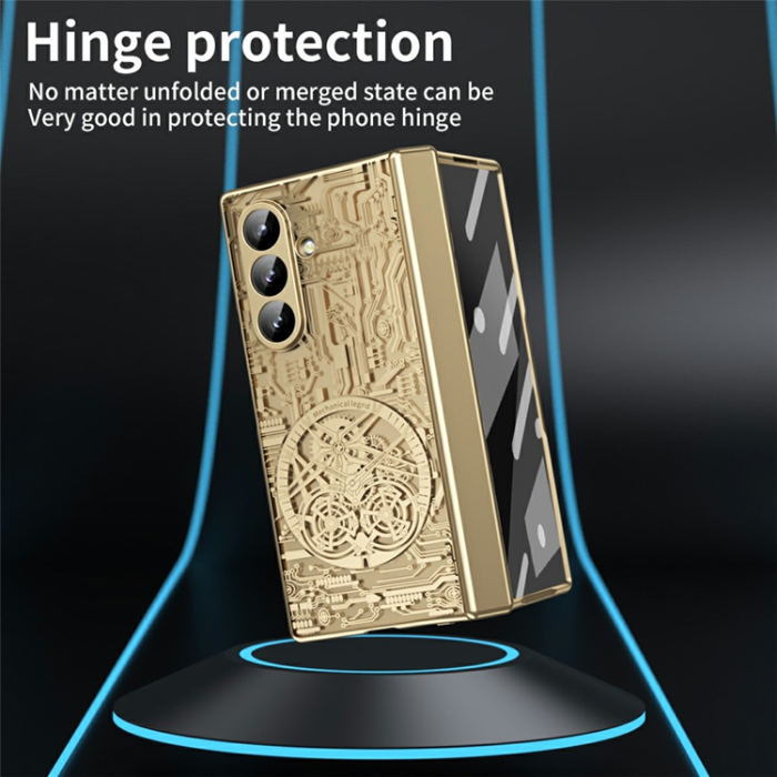 A-One Brand - Galaxy Z Fold 7 Mobilskal Mechanical Legend Electroplating - Guld