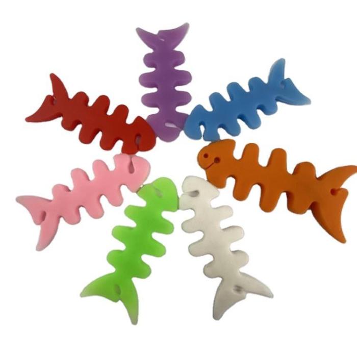 OEM - Kabelhållare för Hörlurar Fish-shaped - Vit