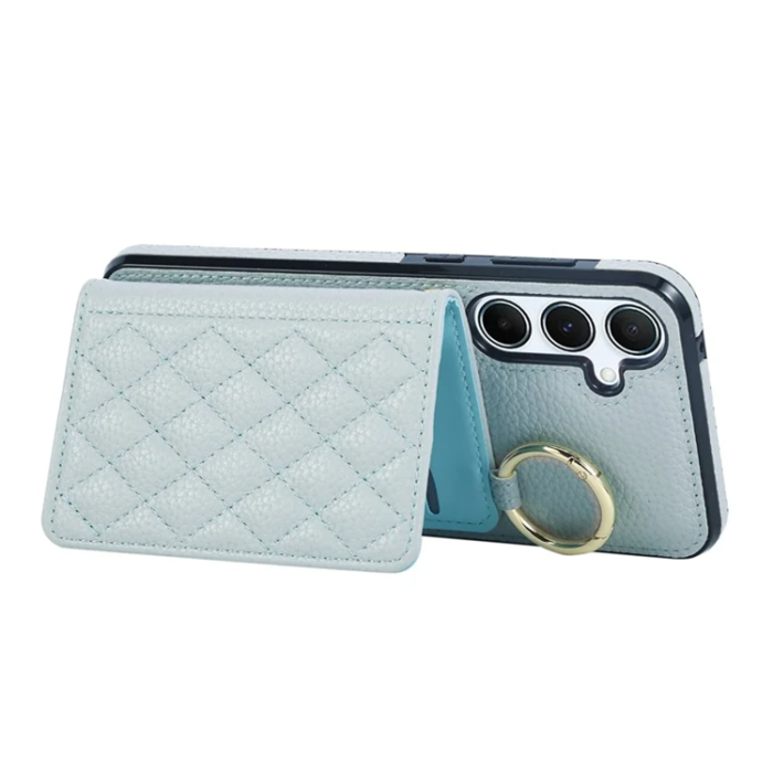 A-One Brand - Galaxy A17 5G/4G Mobilskal Korthållare Kickstand Rhombus - Blå