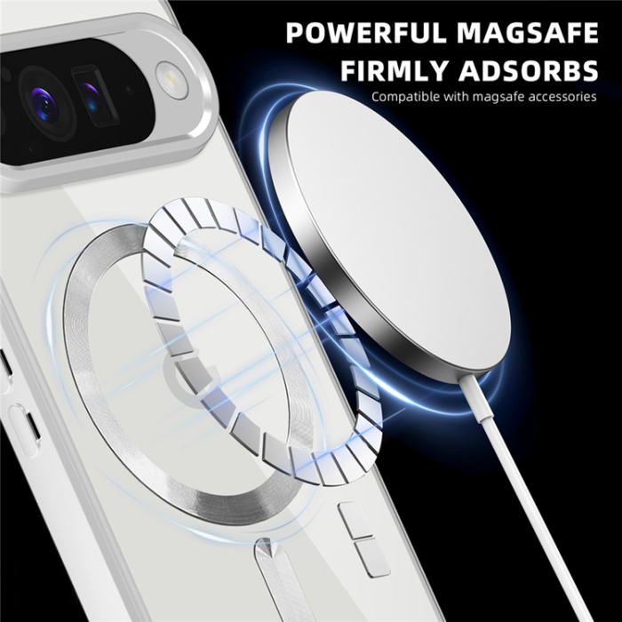A-One Brand - Google Pixel 10/10 Pro Mobilskal MagSafe med Korthållare - Grå