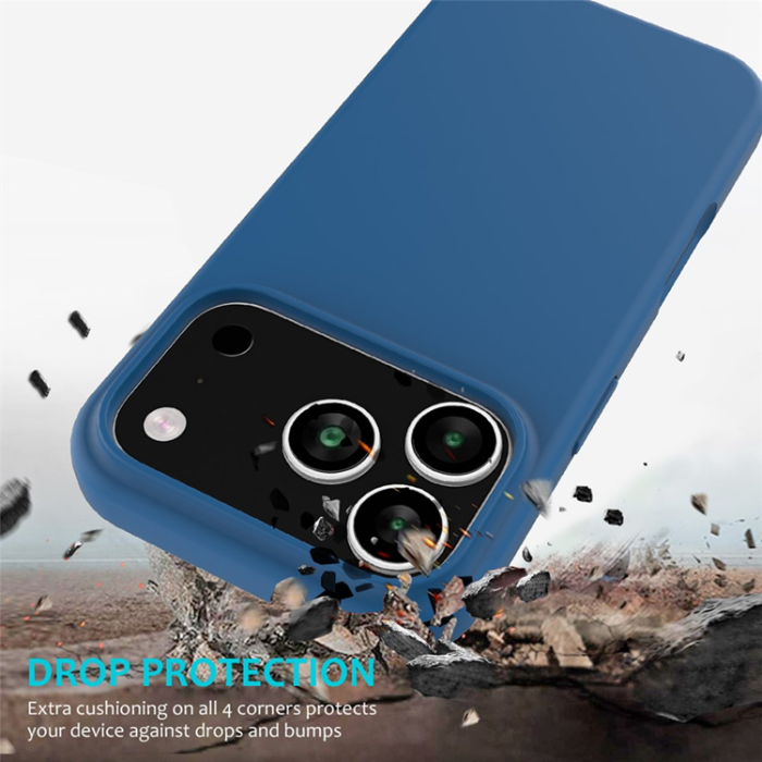 A-One Brand - iPhone 17 Pro Mobilskal Liquid Silikon - Blå