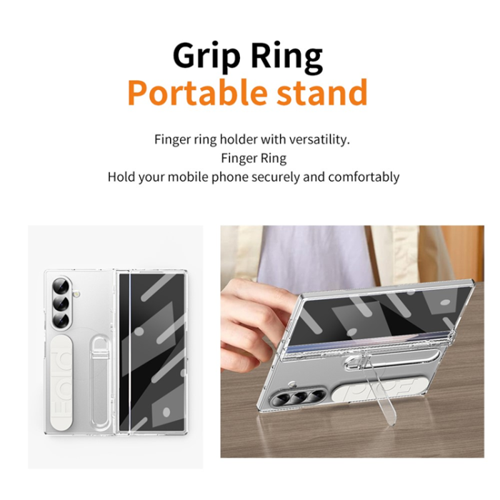 A-One Brand - Galaxy Z Fold 7 Mobilskal Kickstand Armband - Transparent