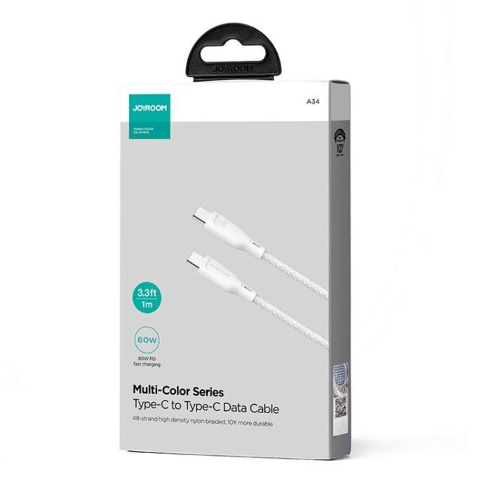 Joyroom - Joyroom USB-C till USB-C kabel 1m PD 60W - Svart