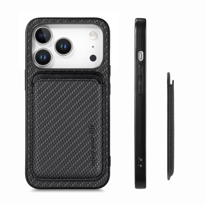A-One Brand - iPhone 17 Pro Mobilskal Detachable Korthållare - Svart